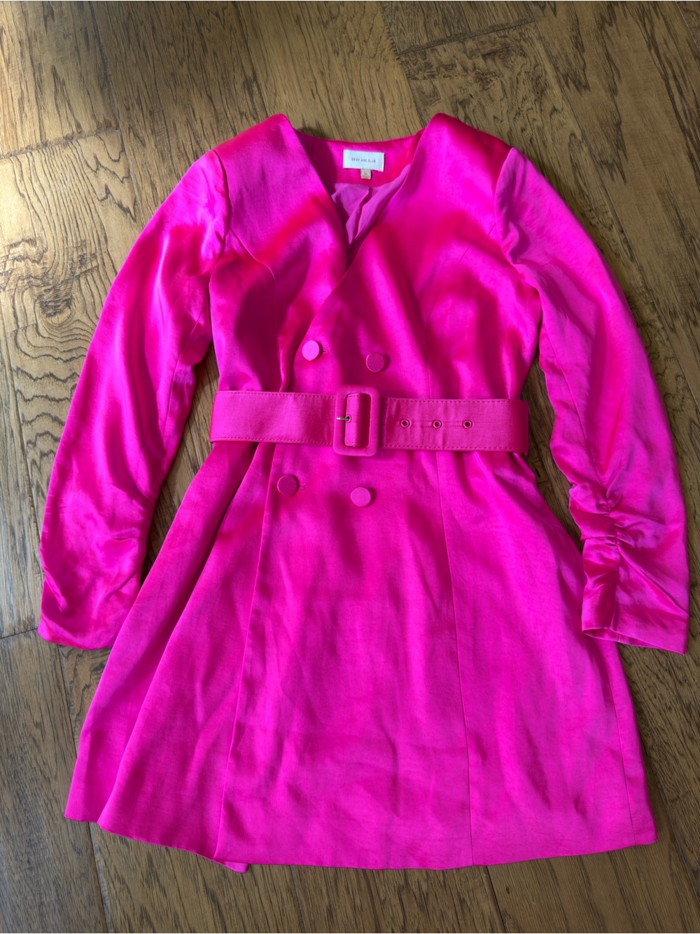 Skies Are Blue Hot Pink Belted Blazer Mini Dress Size M